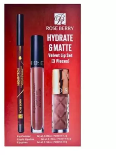 Набор для губ Rose Berry Hydrate & Matte Velvet (3 предмета)