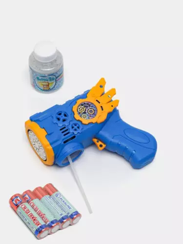 Пистолет для мыльных пузырей "BUBBLE GUN" - С подсветкой для праздников
