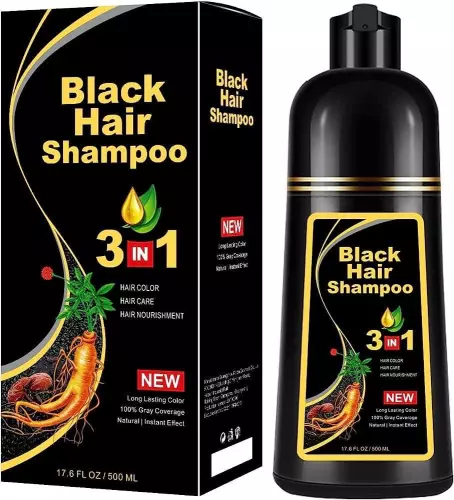 Soch bo'yoqli shampun MEIDU Black Hair Dye erkaklar va ayollar uchun, 500 ml