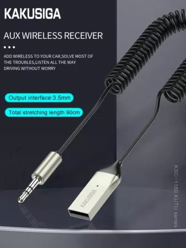 Аудио адаптер, Bluetooth-Aux, 3.5 мм, в автомобиль