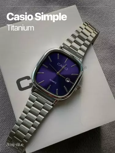 Современные наручные часы Casio для мужчин и женщин, синие, водонепроницаемые