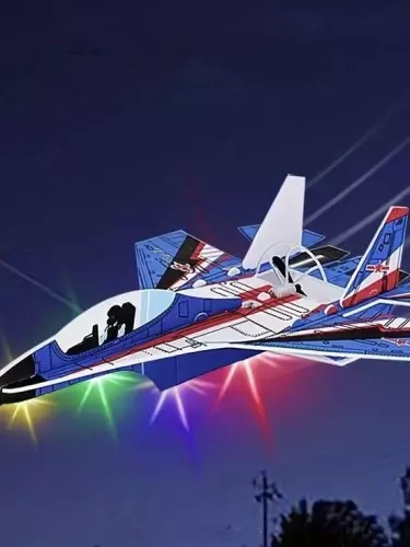 Самолёт из пенопласта S27 — с электромотором и задней подсветкой