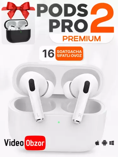 Наушники беспроводные Pods Pro 2 Premium, для iPhone и Android, сенсорные