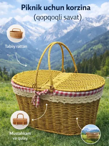 Плетёная корзина – экологичная, лёгкая и прочная корзина для пикника