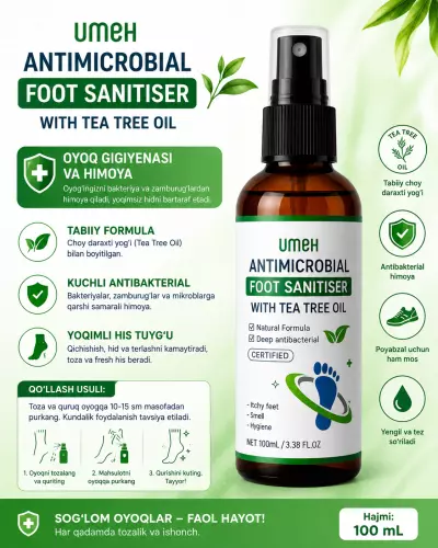 UMEH Antimicrobial Foot Sanitiser with Tea Tree Oil