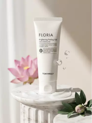 TONYMOLY Floria Brightening Peeling Gel 150 мл – Осветляющий Пилинг-Гель для Лица с Лотосом и Жемчуж