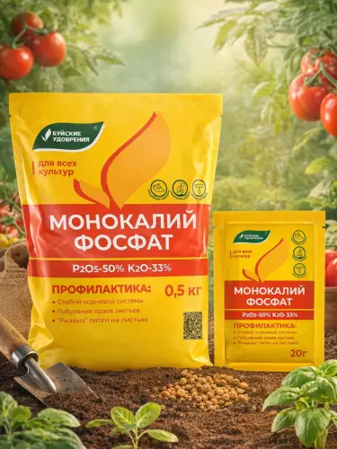 Монокалийфосфат — водорастворимое фосфорно-калийное удобрение