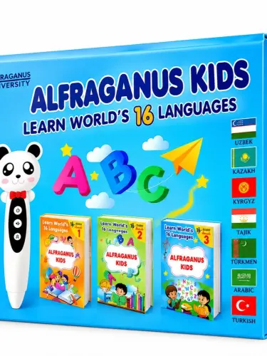 Alfraganus Kids набор для изучения 16 языков, 3 книги и умная ручка