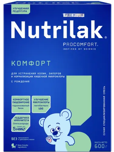 Смесь сухая специализированная Nutrilak Premium КОМФОРТ, 600 гр