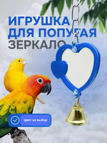 Игрушка для попугая, зеркало