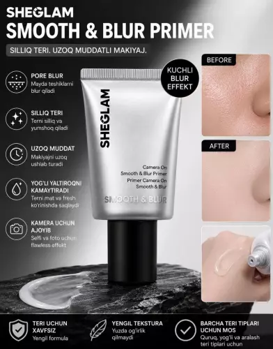 SHEGLAM Smooth & Blur Primer, премиальная база для flawless макияжа