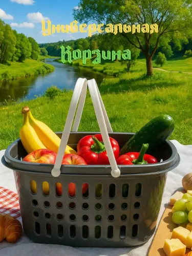 Универсальная пластиковая корзина — для пикников, походов на рынок и дома
