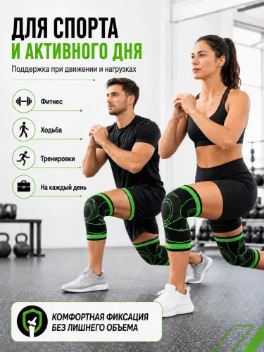 Tizza uchun ortopedik bandaj, sozlanadigan tasmali elastik fiksator, sport uchun tizzalik